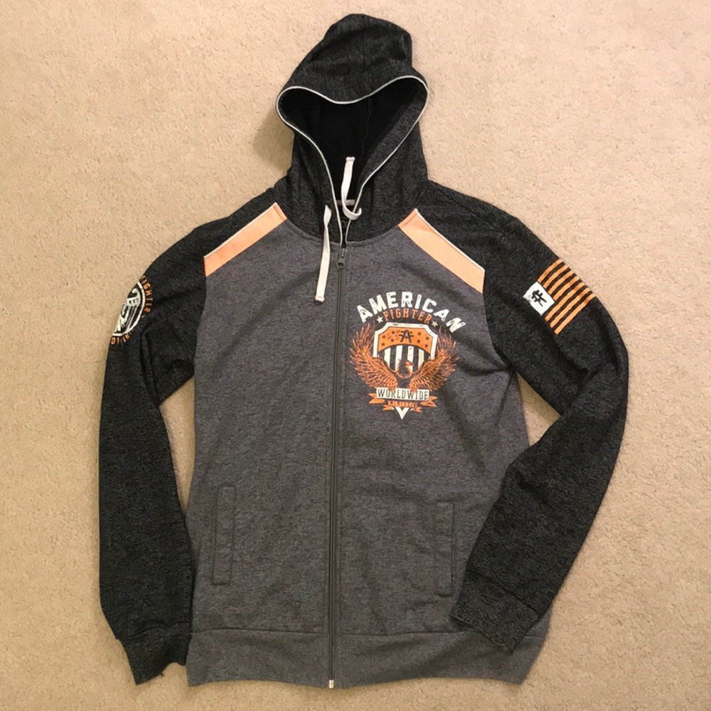 2 American fighter zip ups